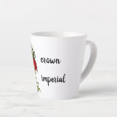 クラウンインペリアルヴィンテージ植物花 カフェラテマグ (右アングル)