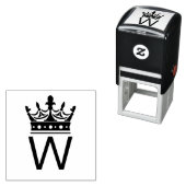 クラウンエレガントトッピングイニシャルモノグラ独身のム セルフインキングスタンプ (インサイチュ)