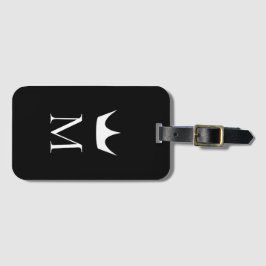 クラウンエレガントモノグラム白黒 ラゲッジタグ