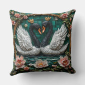 クラウンエレガント付き白鳥2羽 クッション (裏面)