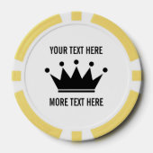 クラウンカスタムロゴ付きトランプのポーカーチップゴルフボールマーカー ポーカーチップ (正面)