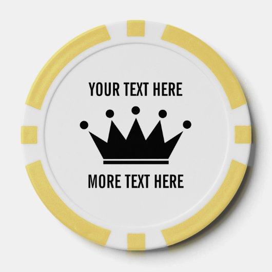 クラウンカスタムロゴ付きトランプのポーカーチップゴルフボールマーカー ポーカーチップ (正面)