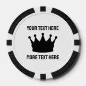 クラウンカスタムロゴ付きトランプのポーカーチップゴルフボールマーカー ポーカーチップ (正面)