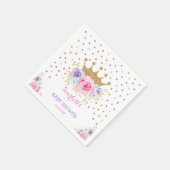クラウンカラフルプリンセス王室のベビーシャワーガール スタンダードカクテルナプキン (角)