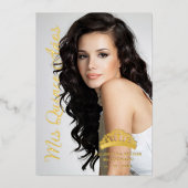 クラウンキンセミニマルニェラ写ファンシー真 箔招待状 (正面)