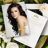 クラウンキンセミニマルニェラ写ファンシー真 箔招待状