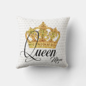 クラウンクイーンパーソナライズされたママ装飾用クッション クッション (裏面)