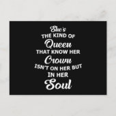 クラウンクイーン王室のプリンセス金ゴールドおもしろいギフトアイディア ポストカード (正面)