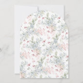 クラウンクレストモノグラムピンクブルーベビーシャワー 招待状 (裏面)