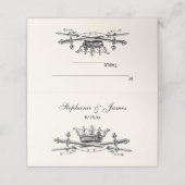 クラウンクロックスサーベル座席表エスコートカードアイボリー プレイスカード (外部開封)