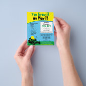 クラウンケア造園草刈りフライヤー チラシ (手)