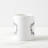 クラウンコーヒモノグラムのーマグ付きブラックフレーム コーヒーマグカップ (中央)