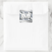 クラウンサロングリッターシルバースクエアステッカー スクエアシール (バッグ)