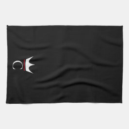 クラウンシェフモノグラム白黒 キッチンタオル