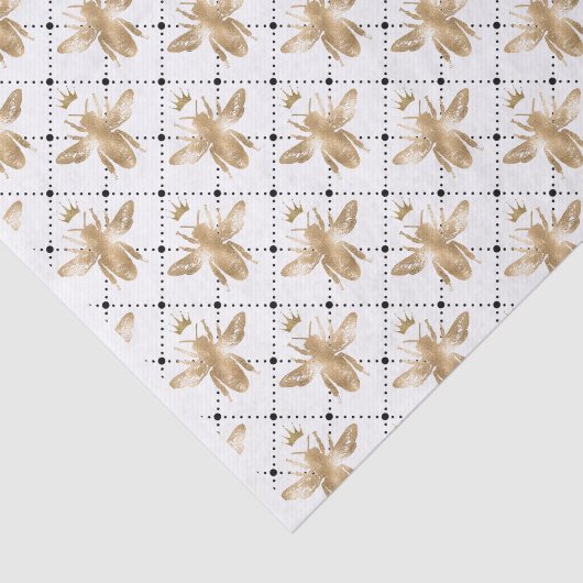 クラウンシルエットダイヤモンドパターン付きクイーンビー 薄葉紙 (詳細)