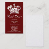 クラウンシンボル02 - White on Ruby (金ゴールドカード) 名刺 (正面/裏面)