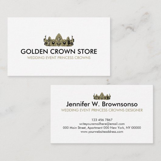 クラウンジュエリーラグジュリー 名刺 (正面/裏面)