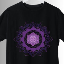 クラウンチャクラマンダラ – Sahasrara With Om T-Shirt