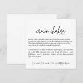 クラウンチャクラ カード - (シンプル、上品、結婚式) (正面/裏面)