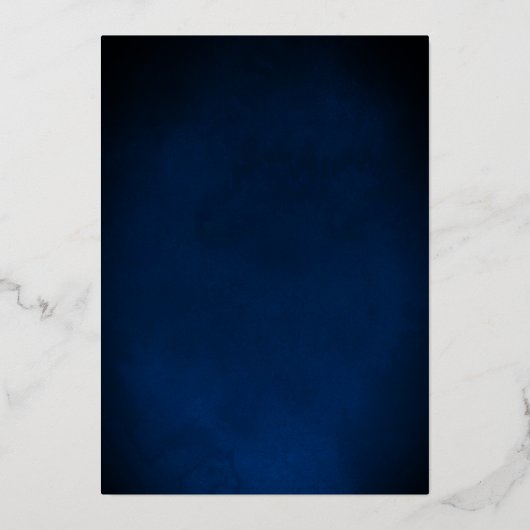 クラウンティアラネイビー金ゴールドキンセニェラ招待状 箔招待状 (裏面)