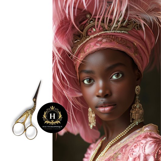 クラウンデカップピンクの羽華美頭飾り 薄葉紙