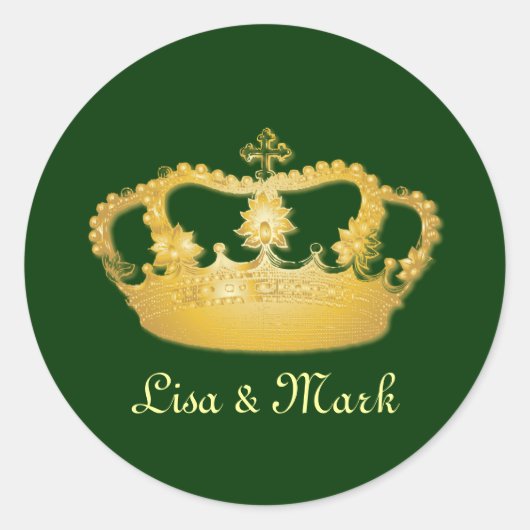 クラウンデザインII -金ゴールド ラウンドシール (正面)
