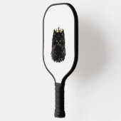 クラウンデジタルアートが伝わる黒猫 ピックルボールラケット (左)