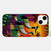 クラウンドクレーンジャングルポップ・アートの電話ケース Case-Mate iPhoneケース (裏面 (横))