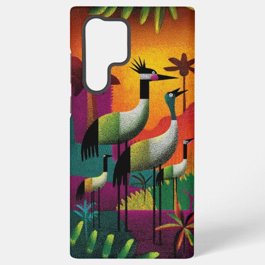 クラウンドクレーンジャングルポップ・アートの電話ケース SAMSUNG GALAXYケース (裏面)