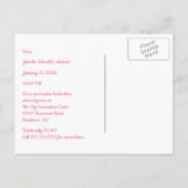 クラウンドペンギンコンサート招待状パーソナライズ インビテーションポストカード (裏面)