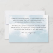 クラウンナイン ブライダルシャワー パステルグレー 雲 サンキューカード (裏面)