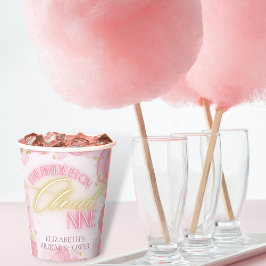 クラウンナイン 9 グロー ピンク ゴールド グリッター ブライダルシャワー 紙コップ