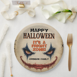 クラウンハロウィンコスチューム パーティー スプーキー ペーパープレート
