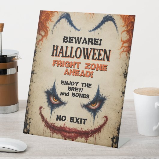 クラウンハロウィンコスチューム パーティー スプーキー 台座サイン (インサイチュ)