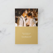 クラウンハートモノグラム金ゴールド結婚ホワイトの写真 サンキューカード (内部)