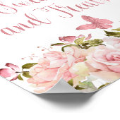 クラウンバタフライピンクフローラスイーツ&トリート ポスター (角)