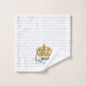 クラウンパーソナライズされたクイーンバストゥーウェルセット バスタオルセット (ウォッシュタオル)