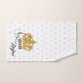 クラウンパーソナライズされたクイーンバストゥーウェルセット バスタオルセット (ハンドタオル)