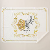 クラウンパーソナライズされたクイーンマムシェルパブランケット シェルパブランケット (正面(横))