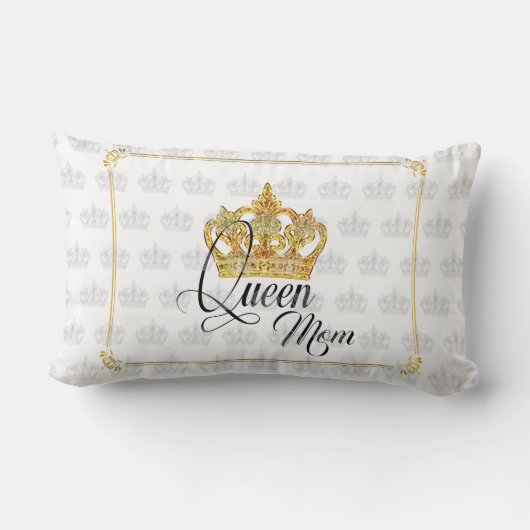 クラウンパーソナライズされたクイーンマム-腰枕 ランバークッション (裏面)