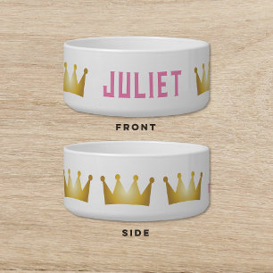 クラウンピンクドッグキャットペット ボウル