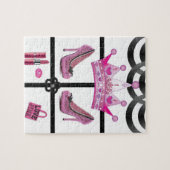 クラウンピンクホワイトブラックジグソーパズル ジグソーパズル (横)