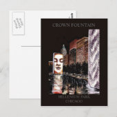 クラウンファウンテンミレニアムパークランドソムアート ポストカード (正面/裏面)