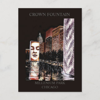 クラウンファウンテンミレニアムパークランドソムアート ポストカード