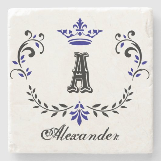 クラウンファンシーリースモノグラムA ストーンコースター (正面)