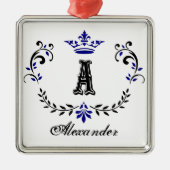 クラウンファンシーリースモノグラムA メタルオーナメント (正面)