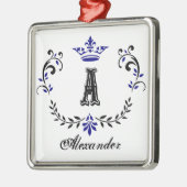 クラウンファンシーリースモノグラムA メタルオーナメント (左)