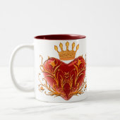 クラウンフィリグリーハートマグ ツートーンマグカップ (左)