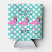 クラウンフラミンゴパーソナライズされた誕生日クーラーボックス 缶クーラー (正面)