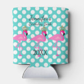 クラウンフラミンゴパーソナライズされた誕生日クーラーボックス 缶クーラー (裏面)